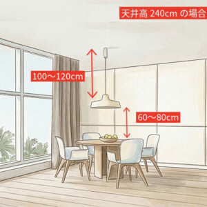 シバタ照明　おすすめペンダントライトの長さ