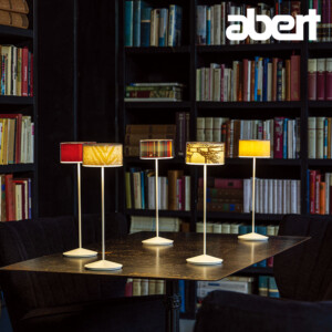 Abert（アベルト）LOGO LAMP  テーブルロゴライト / デコレーションバンド６柄 付き  屋外屋内兼用 ポータブル 調光機能付 お庭 テラス キャンプ