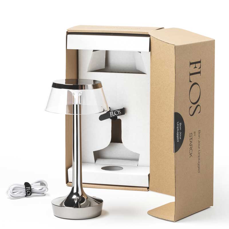 FLOS(フロス)  Bon Jour Unplugged ボンジュール アンプラグド 2025新エディション　ポータブルランプ フィリップ・スタルク ワイヤレス充電 クリアシェード付属 調色/USB充電/ワイヤレス充電対応【正規販売店】