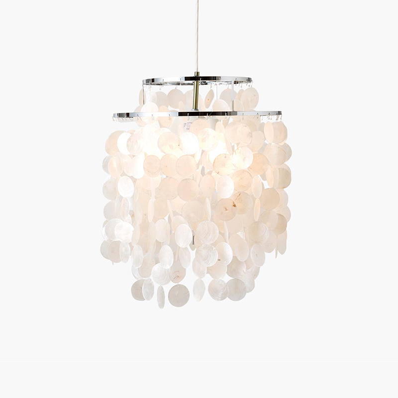 湘南HERMOSA(ハモサ) SHELL LAMP シェルランプ ペンダントランプ シルバーフレーム LCLP007