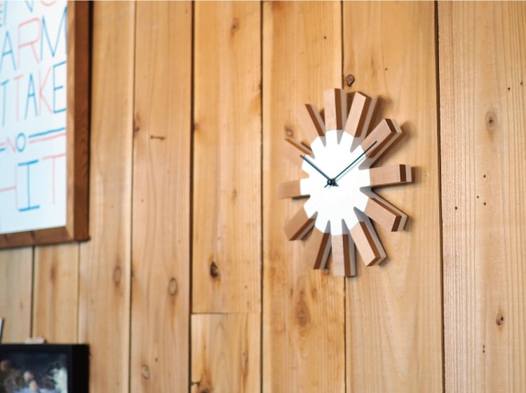 インターフォルム Wielko ヴィエルコ ウォールクロック　針のカチコチ音が気にならない連続秒針スイーブメント