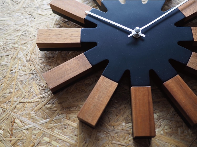 インターフォルム Wielko ヴィエルコ ウォールクロック　針のカチコチ音が気にならない連続秒針スイーブメント