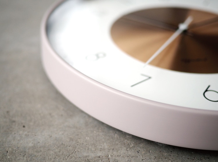 インターフォルム Norte ノルテ ウォールクロック　針のカチコチ音が気にならない連続秒針スイーブメント