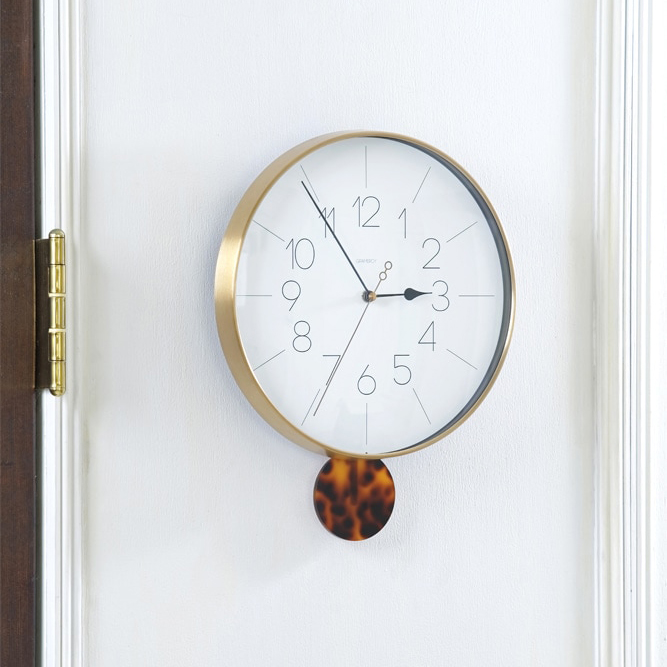 インターフォルム Meloi メロワ ウォールクロック / 振り子時計　針のカチコチ音が気にならない連続秒針スイーブメント