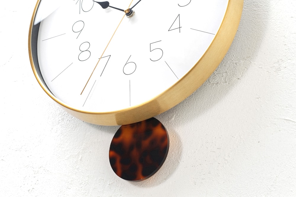 インターフォルム Meloi メロワ ウォールクロック / 振り子時計　針のカチコチ音が気にならない連続秒針スイーブメント