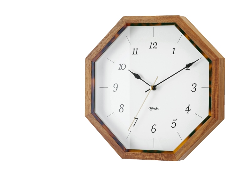 インターフォルム Ahtee アハテー ウォールクロック　針のカチコチ音が気にならない連続秒針スイーブメント