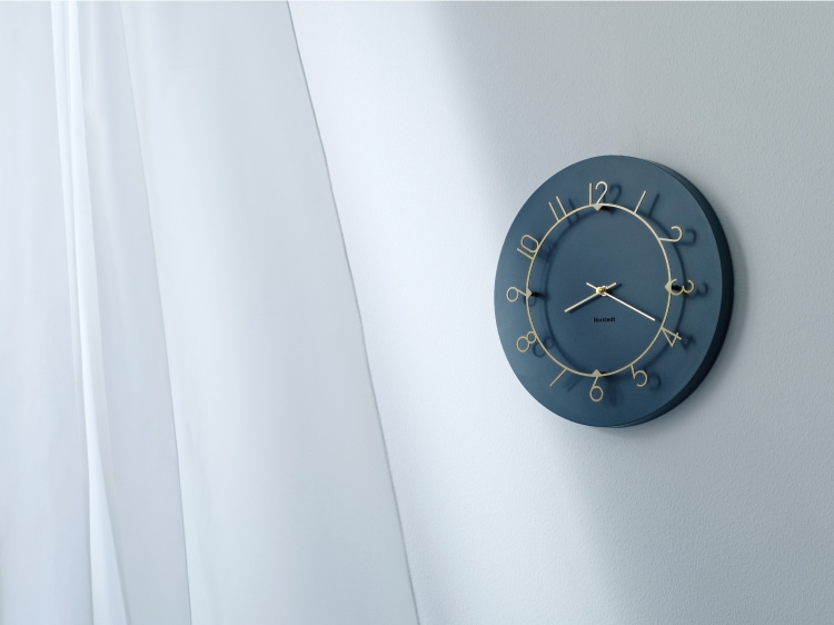 インターフォルム Luu ルウ ウォールクロック　針のカチコチ音が気にならない連続秒針スイーブメント