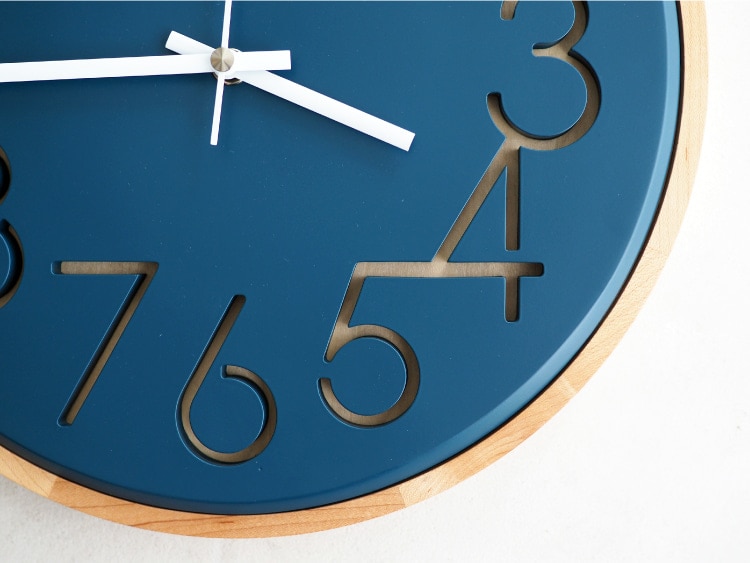 インターフォルム Nokka ノッカ ウォールクロック　針のカチコチ音が気にならない連続秒針スイーブメント CL4341