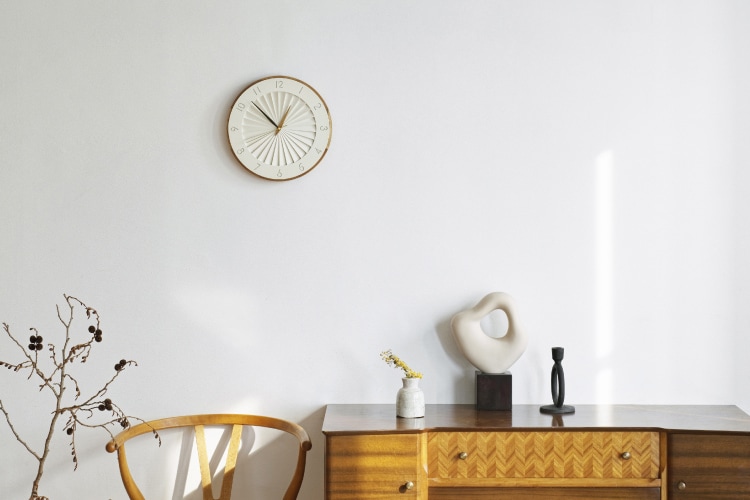 インターフォルム Ludvika ルドヴィーカ ウォールクロック　針のカチコチ音が気にならない連続秒針スイーブメント