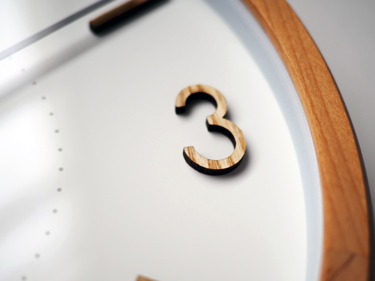 インターフォルム Komero コメロ ウォールクロック 振り子時計　針のカチコチ音が気にならない連続秒針スイーブメント