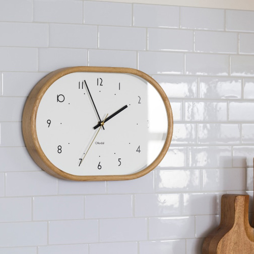 インターフォルム Mutka ムトゥカ ウォールクロック　針のカチコチ音が気にならない連続秒針スイーブメント