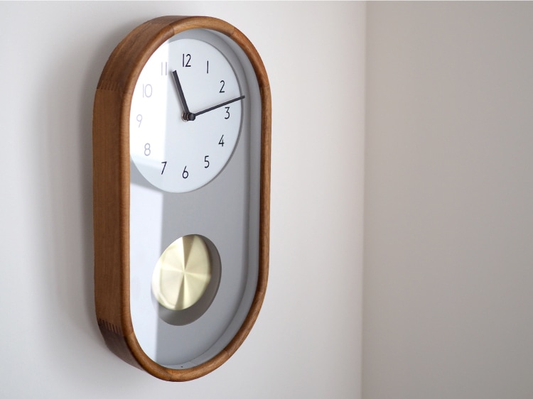 インターフォルム Tikanen ティーカネン ウォールクロック　針のカチコチ音が気にならない連続秒針スイーブメント