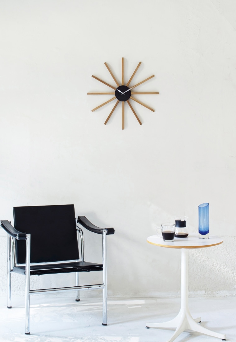 インターフォルム Terasto テラスト ウォールクロック　針のカチコチ音が気にならない連続秒針スイーブメント