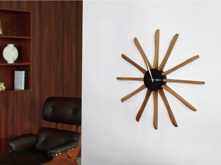 インターフォルム Terasto テラスト ウォールクロック　針のカチコチ音が気にならない連続秒針スイーブメント