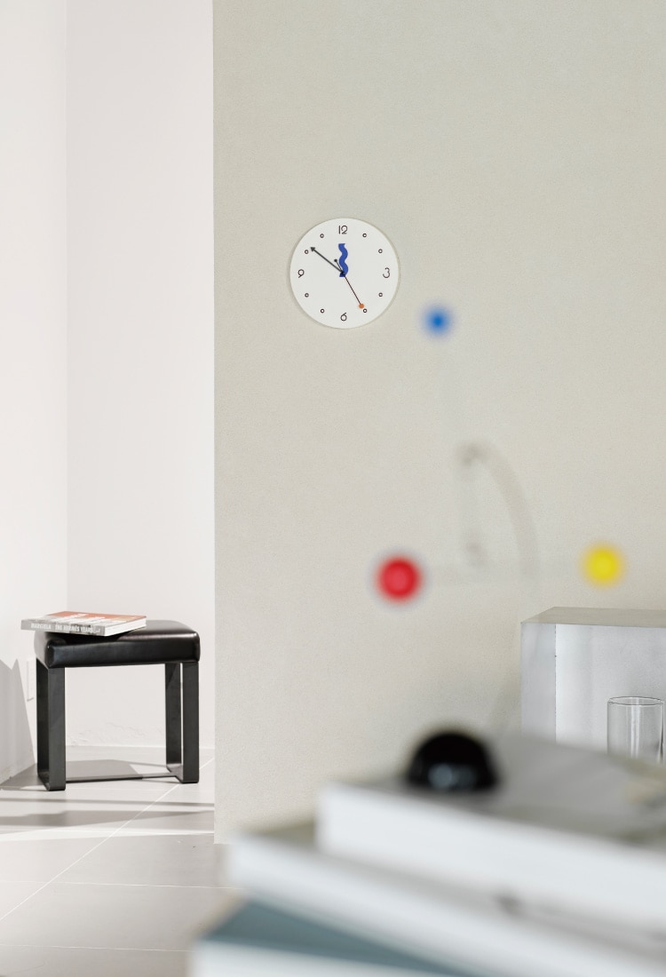 インターフォルム Pokeli ポケリ ウォールクロック　針のカチコチ音が気にならない連続秒針スイーブメント