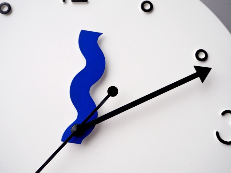 インターフォルム Pokeli ポケリ ウォールクロック　針のカチコチ音が気にならない連続秒針スイーブメント