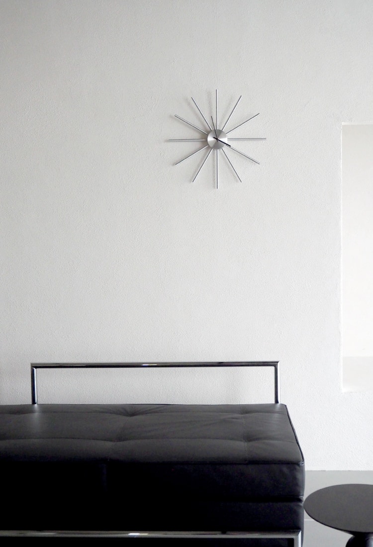 インターフォルム Usine ユジーヌ ウォールクロック　針のカチコチ音が気にならない連続秒針スイーブメント