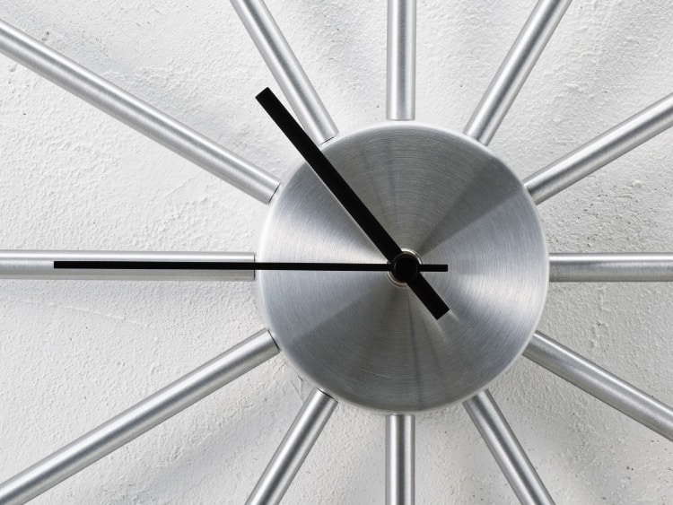 インターフォルム Usine ユジーヌ ウォールクロック　針のカチコチ音が気にならない連続秒針スイーブメント