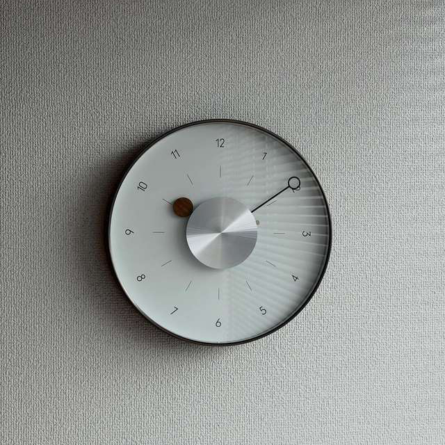 インターフォルム Pianeta ピアネータ ウォールクロック　針のカチコチ音が気にならない連続秒針スイーブメント