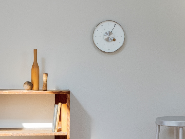 インターフォルム Pianeta ピアネータ ウォールクロック　針のカチコチ音が気にならない連続秒針スイーブメント