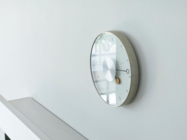 インターフォルム Pianeta ピアネータ ウォールクロック　針のカチコチ音が気にならない連続秒針スイーブメント