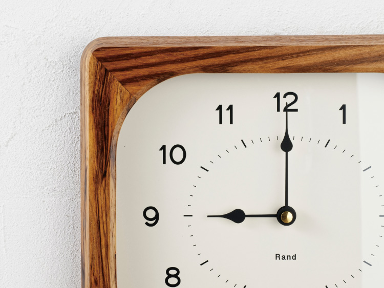 インターフォルム Rand ラント ウォールクロック　針のカチコチ音が気にならない連続秒針スイーブメント