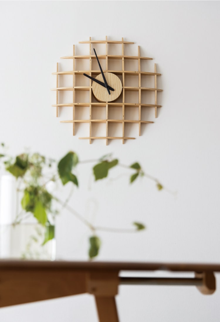 インターフォルム Mauduit モデュイ ウォールクロック　針のカチコチ音が気にならない連続秒針スイーブメント