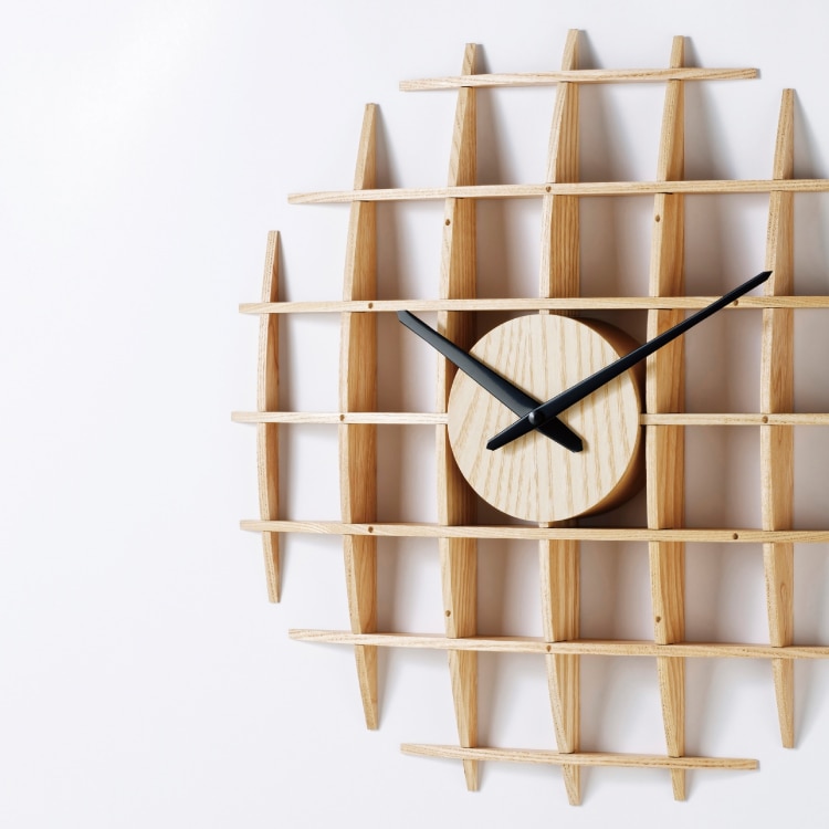 インターフォルム Mauduit モデュイ ウォールクロック　針のカチコチ音が気にならない連続秒針スイーブメント