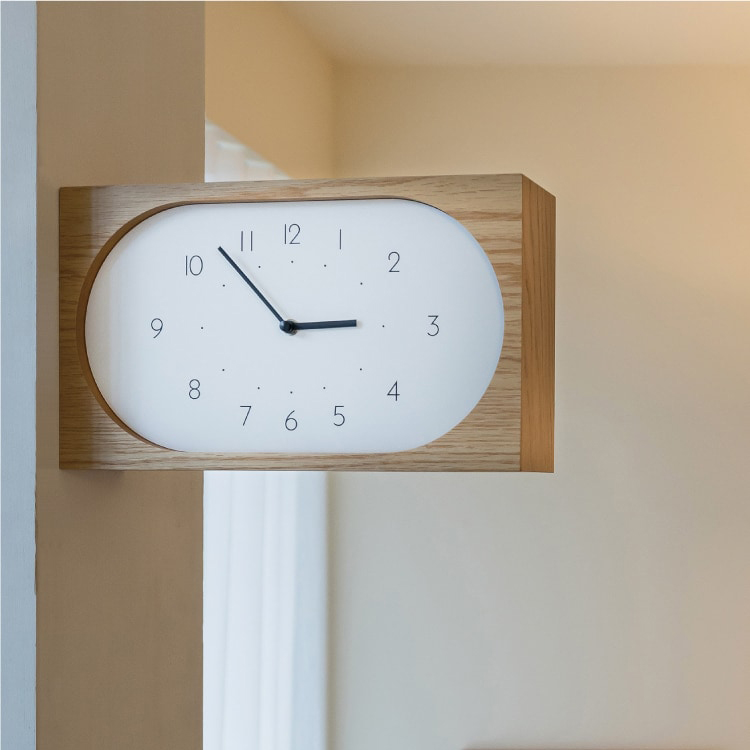 インターフォルム Navis ナーヴィス ウォールクロック　針のカチコチ音が気にならない連続秒針スイーブメント