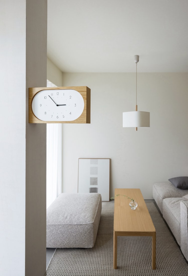 インターフォルム Navis ナーヴィス ウォールクロック　針のカチコチ音が気にならない連続秒針スイーブメント