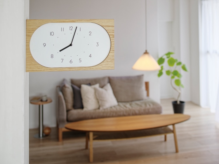 インターフォルム Navis ナーヴィス ウォールクロック　針のカチコチ音が気にならない連続秒針スイーブメント