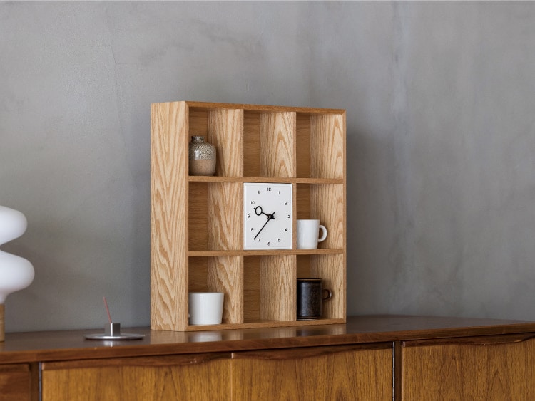 インターフォルム Norrby ノルビ テーブルクロック　針のカチコチ音が気にならない連続秒針スイーブメント