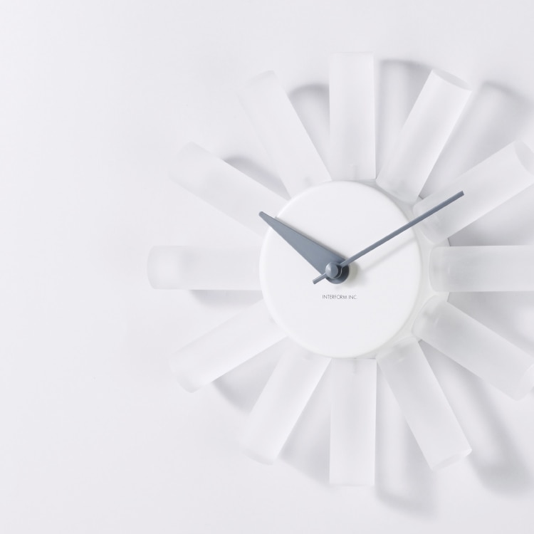 インターフォルム Viti ヴィティ ウォールクロック　針のカチコチ音が気にならない連続秒針スイーブメント