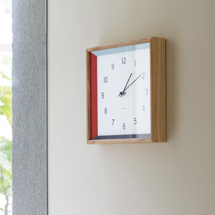 インターフォルム Farve ファーヴ ウォールクロック　針のカチコチ音が気にならない連続秒針スイーブメント