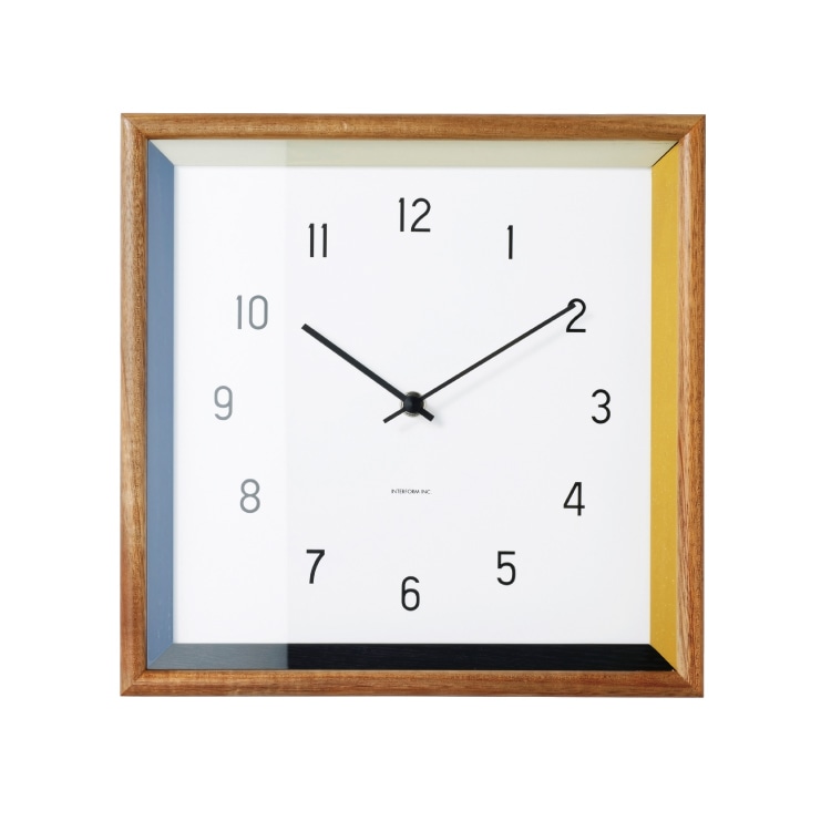 インターフォルム Farve ファーヴ ウォールクロック　針のカチコチ音が気にならない連続秒針スイーブメント