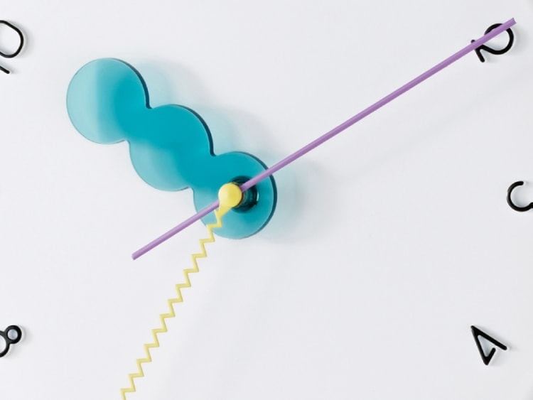 インターフォルム Monpou モンプー ウォールクロック　針のカチコチ音が気にならない連続秒針スイーブメント