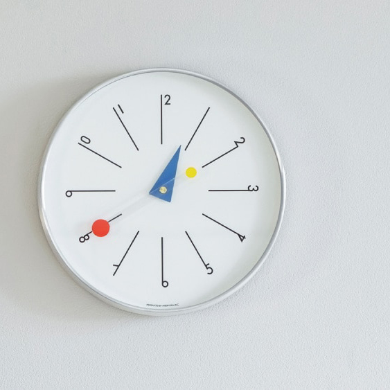 インターフォルム Schenk シェンク ウォールクロック　針のカチコチ音が気にならない連続秒針スイーブメント