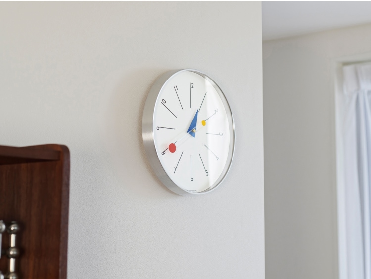 インターフォルム Schenk シェンク ウォールクロック　針のカチコチ音が気にならない連続秒針スイーブメント