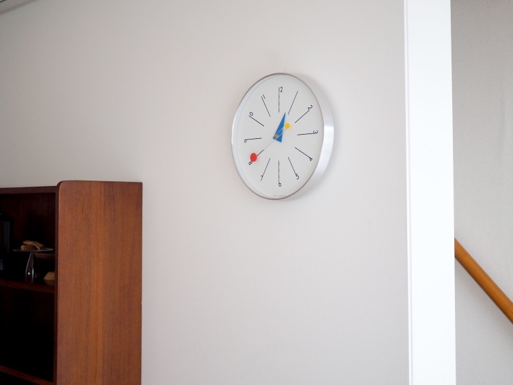 インターフォルム Schenk シェンク ウォールクロック　針のカチコチ音が気にならない連続秒針スイーブメント