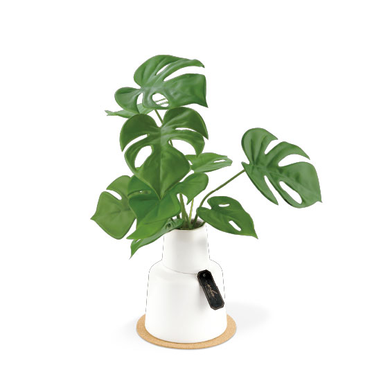 Kh エクリア グリーナリーライフ 消臭アーティフィシャルグリーン ｌ 花瓶タイプ L モンステラ キシマ 照明専門店シバタ照明