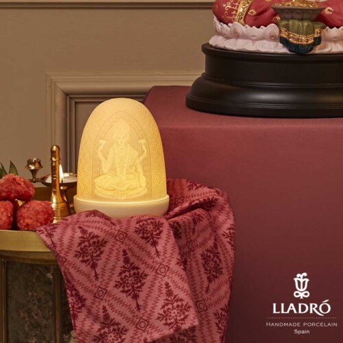 Lladro(リヤドロ) Dome Lamp (ロード・ガネーシャ & ラクシュミー)USB充電式ポータブルLEDライト   lladro-01024227