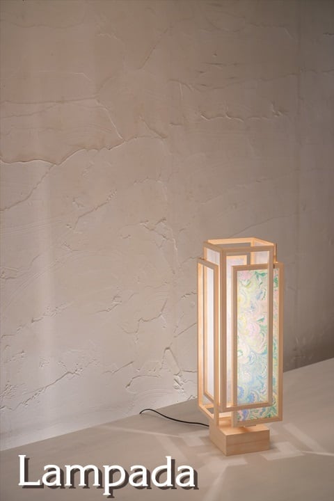 新洋電気 旬 shun-L 不織布+Foresta・森 和風スタンドライト MOS04-Fo / 駿河指物